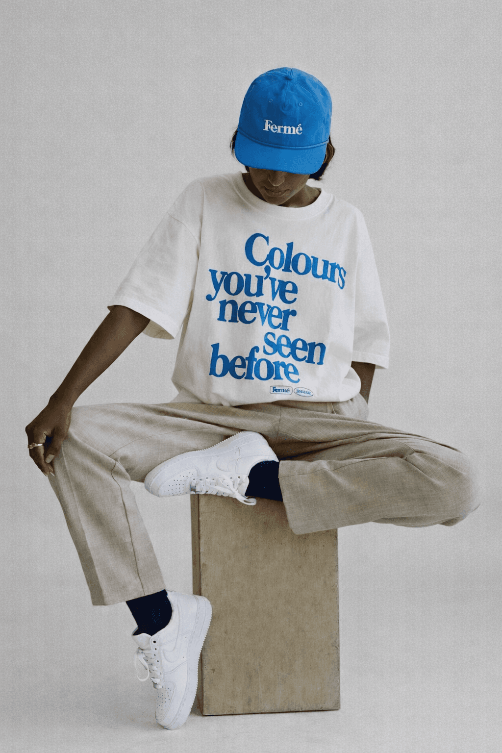 On-model — text stays crisp